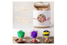 茨城県産『常陸乃梅』梅干し3種 & ふくまる厳選米 精米 2kg【1481016】