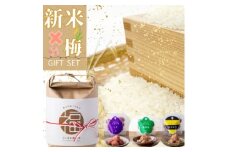 茨城県産『常陸乃梅』梅干し3種 & ふくまる厳選米 精米 2kg【1481016】