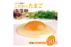 ナカジマ農場のこだわりたまご「海藻卵」50個(40個+割れ保障10個)【1528298】