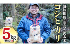 令和6年産 筑波山麓・羽鳥の沢水米 コシヒカリ 5㎏ 米 お米 コメ 精米 白米 桜川市 茨城県 [BN002sa]