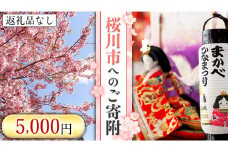 【返礼品なし】桜川市へのご寄附5,000円[BR001sa]
