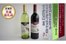 八千代夢ワインシリーズ　ヤマ・ソーヴィニョン（赤）・つくば甲州（白）２本セット（茨城県共通返礼品 八千代町） 国産 ワイン 赤ワイン 白ワイン [BW008sa]