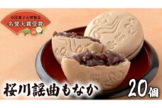 桜川謡曲もなか20個入り 全国菓子大博覧会 「名誉大賞」受賞 和菓子 あんこ もなか  [AA005sa]