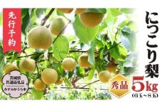 【2025年9月下旬から発送開始】《秀品》 にっこり梨 5kg 6玉 ～ 8玉 （茨城県共通返礼品／かすみがうら市） 鈴木農園 産地直送 フルーツ 甘い 直送 茨城 限定 にっこり [ED001sa]