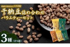 干納豆 詰め合わせ バラエティー セット 【茨城県共通返礼品／八千代町】 3種 おやつ おつまみ ドライナットウ ドライ納豆 ほし納豆 ベジタリアン 手軽 栄養 健康食品 [DW002sa]
