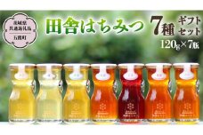季節で移ろう 田舎 はちみつ 7種 ギフトセット [結蜜 Musubi-R7] 【茨城県共通返礼品／五霞町】  120g×7 瓶 生ハチミツ 非加熱 国産 国産はちみつ ハチミツ 茨城県産 [BS007sa]