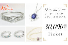 ジュエリーチケット 3万円分 指輪 ギフト ファッションリング 贈り物 リング アクセサリー オーダージュエリー リフォーム リペア 桜川市 [AH111sa]