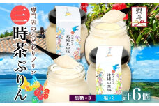無地熨斗 三時茶ぷりん 黒糖 ＆ 三時茶ぷりん 塩 各3個 計6個 冷凍 2種 沖縄の黒糖 石垣島の塩 プリン ぷりん 黒糖 塩 こくとう しお スイーツ 洋菓子 おやつ 冷菓 贅沢 ご褒美 デザート 専門店 和スイーツ 人気 グルメ お取り寄せ ギフト プレゼント つくば 送料無料 ふじ屋 茨城県 桜川市 [EW029sa]