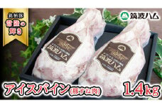 筑波ハム アイスバイン 合計 1400g ( 700ｇ × 2個 )  豚すね肉 『常陸の輝き』 茨城県産 ブランド豚 銘柄豚 ( 茨城県共通返礼品 ) 豚 肉 お肉 ドイツ料理 温めるだけ 湯せん [EN017sa]	