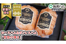 【お中元熨斗付き】 筑波ハム ロースハム 500g ボンレスハム 400g 『常陸の輝き』 茨城県産 ブランド豚 銘柄豚 ( 茨城県共通返礼品 ) ハム 豚 豚肉 肉 お肉 [EN031sa]