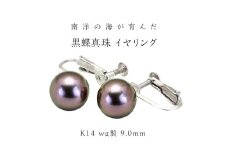 南洋の海が育んだ 黒蝶真珠 イヤリング （ K14 wg製 9.0mm ） フォーマル 冠婚葬祭 結婚式 真珠 パール ダイヤモンド イヤリング ピアス アクセサリー 18金 ギフト 記念 贈り物 贈答用 アクセサリー ジュエリー ジュエリーマーノ 桜川市 [AH146sa]
