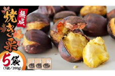 《 先行予約 》《 吉原農場 の 完熟栗 》熟成 焼き栗 ( 200g × 5袋 ) 完熟 栗 くり クリ 栗ごはん 果物 フルーツ 贈答 ギフト 旬 秋の味覚 秋 冬 正月 おせち《 2025年10月下旬発送開始 》 [FC009sa]