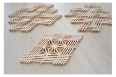 BK-7 組子 菱形 コースター セット 雑貨 キッチン 工芸品