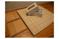 SS-16【 将棋盤 】新桂7号 接合折盤 セット 卓上 囲碁 将棋 木工品