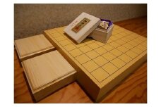 SS-23【 将棋盤 】新カヤ 20号 卓上 セット 囲碁 将棋 木工品
