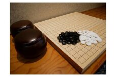GS-07 【 碁盤 】 桧 10号 接合盤 卓上 セット 囲碁 将棋 木工品
