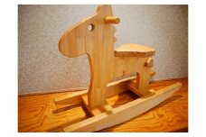 HS-32【 木工 雑貨 】木工職人が作るおしゃれな 木馬 木工品