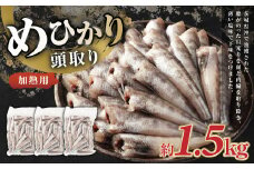 めひかり 頭取り 加熱用 約500g×3袋 メヒカリ 目光り 魚 さかな 唐揚げ 塩焼き