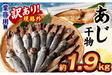 訳あり規格外 業務用あじ干物 1.9kg