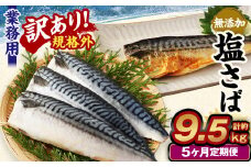 【5ヶ月定期便】【訳あり規格外】 業務用 無添加塩さば 1.9kg