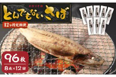 【12ヶ月定期便】とんでもない鯖(鯖文化干し8枚×12回) サバ 鯖 干物 さかな 魚 