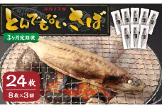 【3ヶ月定期便】とんでもない鯖(鯖文化干し8枚×3回) サバ 鯖 干物 さかな 魚 