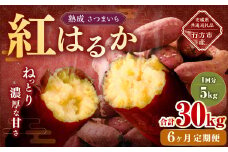 【6ヶ月定期便】“熟成”茨城県産さつまいも【紅はるか】約5kg (茨城県共通返礼品・行方市産）合計約30kg 芋 いも サツマイモ 野菜 やさい 国産