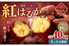 【4ヶ月定期便】“熟成”茨城県産さつまいも【紅はるか】約10kg (茨城県共通返礼品・行方市産）合計約40kg 芋 いも サツマイモ 野菜 やさい 国産