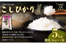【令和6年産】茨城県産こしひかり 精米5kg（茨城県共通返礼品・常陸太田市産）   ／ コシヒカリ 米 お米 こめ おこめ コメ 白米 ご飯 ごはん
