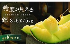 品質が見える メロン ＼光センサーで計測 糖度16度以上！／ 至高のアンデスメロン【輝】等級 3玉～5玉 約5kg ｜めろん アンデスメロン おすすめ 人気 国産 茨城 鉾田 サングリーン旭 旬 プレゼント 贈り物  特秀 青肉 青 果物 5月以降発送