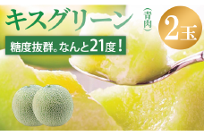 来年2026年先行予約！【発送5月下旬～】 最高糖度21度以上！奇跡のキスグリーン メロン 2玉 青肉 めろん おすすめ 人気 国産 青 産地直送 茨城 鉾田 フルーツ 旬 大きい プレゼント 贈り物 贈答 旬 定番 果物 くだもの 大玉 甘い 青肉