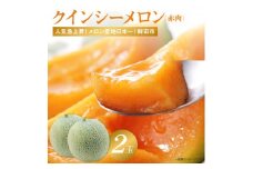 赤肉が美味しい！クインシーメロン(2個入）