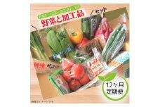 【12ヶ月定期便】旬菜館オリジナル＼野菜と加工品／セット