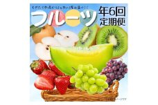 【フルーツ年6回定期便】もぎたて市場から2ヶ月に1回発送／いちご メロン ぶどう 梨 キウイ 果物 くだもの 鉾田市 茨城県 送料無料 産地直送 ギフト 詰め合わせ 贈答 セット 採れたて 季節 旬
