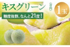 来年2026年先行予約！【発送5月下旬～】糖度21度以上！奇跡のキスグリーンメロン 1玉 青肉 めろん おすすめ 人気 国産 青 産地直送 茨城 鉾田 フルーツ 旬 大きい プレゼント 贈り物 贈答 旬 定番 果物 くだもの 大玉 甘い 青肉