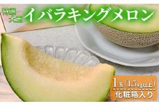 特選大玉イバラキングメロン1玉（1.5kg以上）化粧箱入り