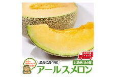 【定期便】 アールスメロン 毎月2個 × 3か月 （計6個）