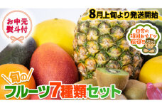 ＜ お中元 熨斗 付＞ 旬の フルーツ 7種類セット【令和6年8月上旬より発送開始】田舎の頑固おやじが厳選！