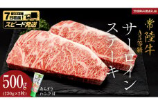 ＼ スピード発送 ／ 【 常陸牛 】 A5 等級 サーロインステーキ 500g (250g×2枚) あらぎり わさび 付 (茨城県共通返礼品) ひたちぎゅう ブランド牛 ステーキ サーロイン 国産牛 黒毛和牛 和牛 国産黒毛和牛 お肉 A5ランク 山葵 ワサビ