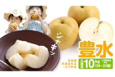 梨 豊水 約10kg 20～32個【2025年9月より発送開始】（茨城県共通返礼品 [梨]：大子町産）田舎の頑固おやじが厳選！ 梨 豊水 高糖度 ギフト 甘い 美味しい フルーツ デザート