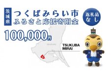 【 返礼品なし 】 茨城県 つくばみらい市 ふるさと応援寄附金 （ 100,000円 )