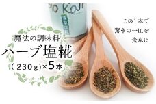魔法の調味料 【 ハーブ塩糀 】× 5本 塩糀 塩麹 塩こうじ 麹 ハーブ 料理 調味料 発酵 農創
