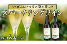 つくばみらい市産の 梨 を使った スパークリングワイン 「 KOU 」 2本 入 ワイン シードル お酒 酒 果実酒 フルーツ 果物 なし