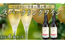 つくばみらい市産の 梨 を使った スパークリングワイン 「KOU」6本入 スパークリング ワイン シードル お酒 酒 果実酒 フルーツ 果物