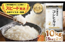 令和6年産 茨城県産 コシヒカリ 10kg ( 5kg ×2袋)  五つ星 お米マイスター 監修 こしひかり 国産 こめ コメ 米 精米 すぐ発送 人気 美味しい ランキング ふるさと納税 返礼品