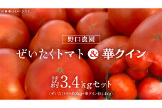 野口農園 ！ ぜいたくトマト（2kg）と華クイン（1.4kg） 新鮮 美味しい 野菜