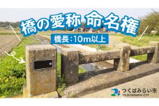 つくばみらい市 橋の愛称 命名権 （橋長10m以上） 命名権 命名 橋 名づけ 権利 広告 ネーミングライツ