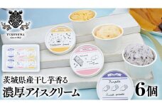 干しいも アイスクリーム 6個入り つくばみらい さつまいもアイス 干し芋 いも 照沼 食物繊維 農薬不使用 化学肥料不使用 不使用