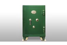 古典金庫 ７号 片開 緑 金庫 古典金庫 小型金庫 セーフ 貴重品 アンティーク ヴィンテージ