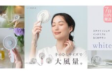 【スピード発送】 LINKA ミニファン 180°（ホワイト） リンカ 扇風機 ハンディファン ミニファン 暑さ対策 冷却 冷風 涼しい 夏 卓上 ミニ 送風 ファン 熱中症対策 持ち運び コードレス 充電式 大風量 ハンディー